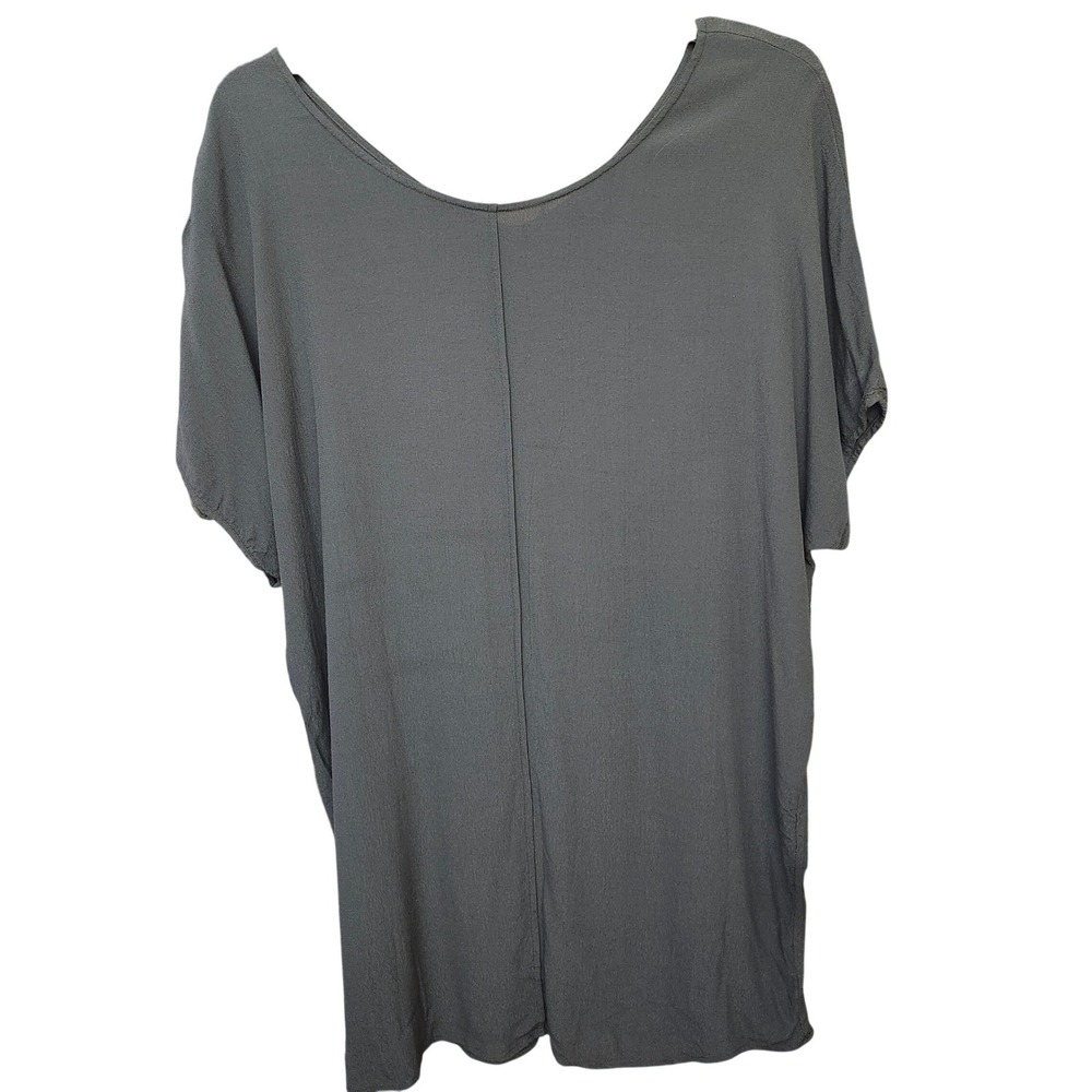 Madewell Lightweight Oversized Viscose‎ Shift Dress Dark Gray Flowy  Sz M